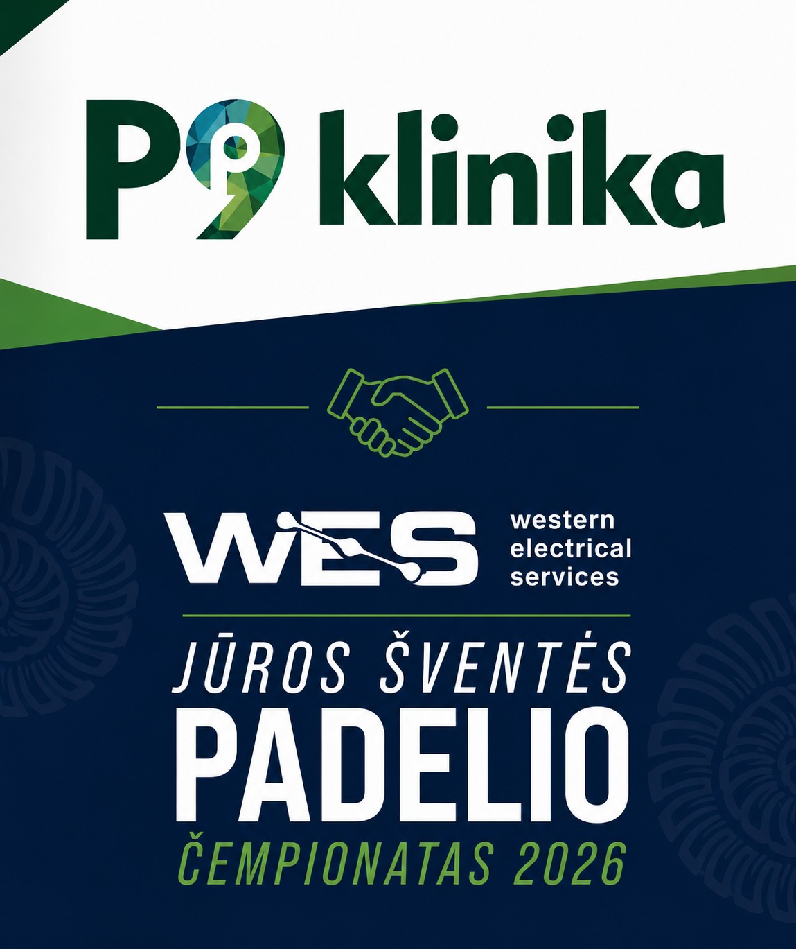 Oficialu – P9 klinika tampa Jūros šventės padelio čempionatas 2026 sveikatingumo partneriais